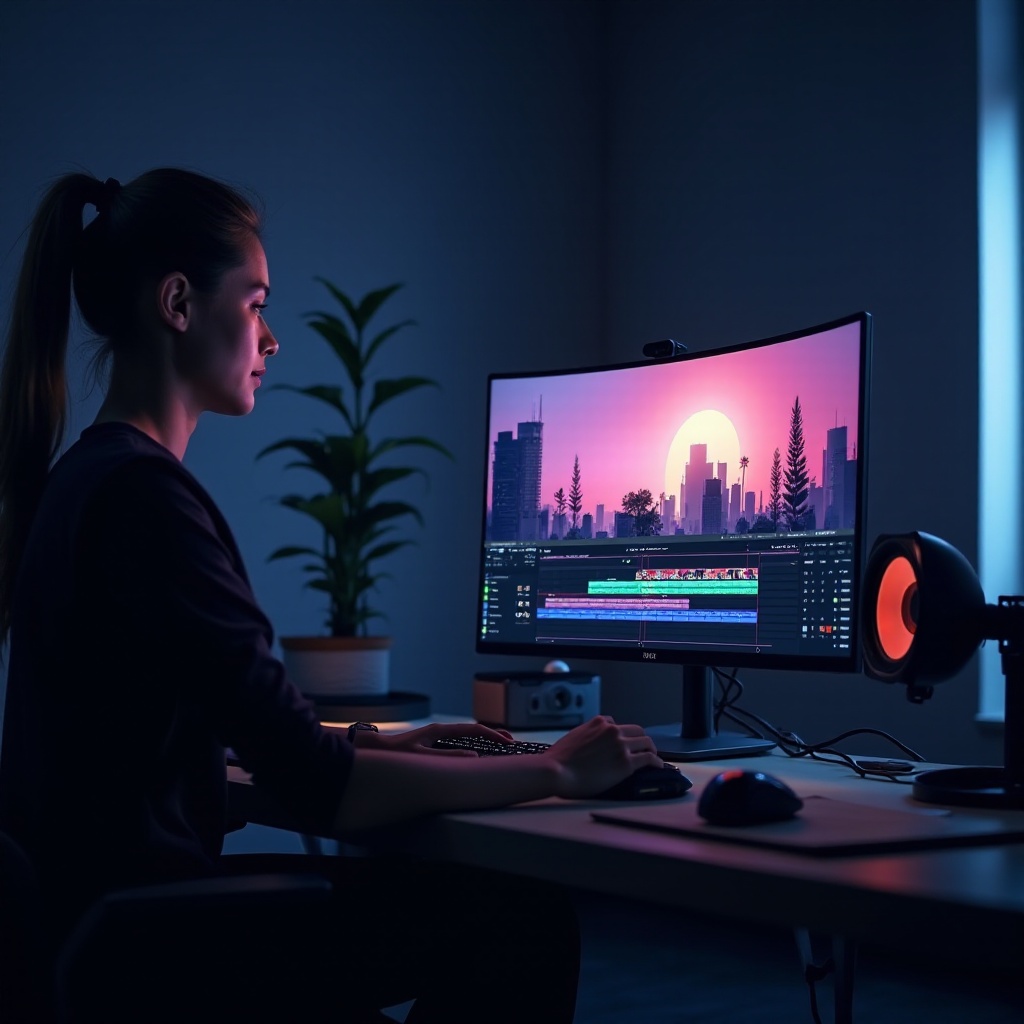 најбољи закривљени монитор за видео монтажу