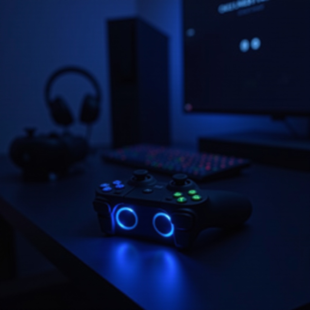 ovladač ps5 uvízl na modrém světle