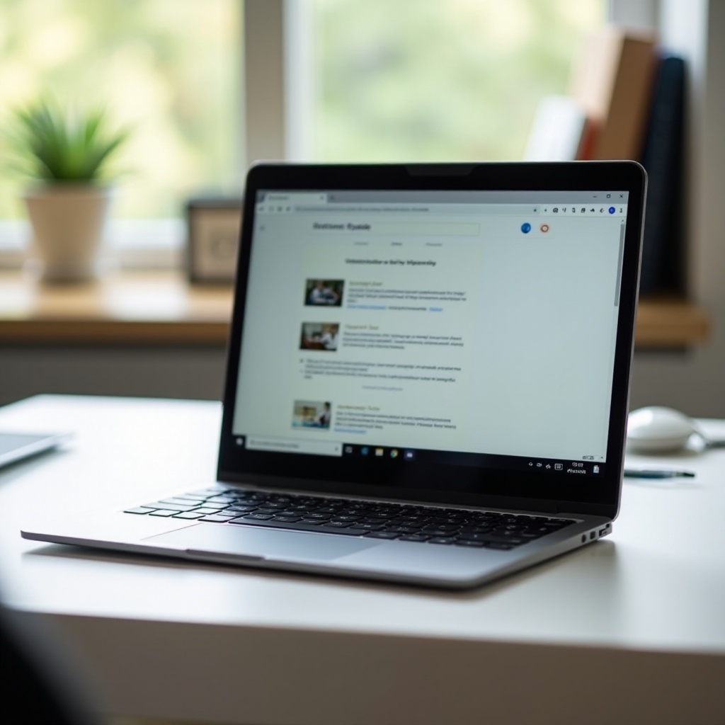jak obrócić ekran Chromebooka