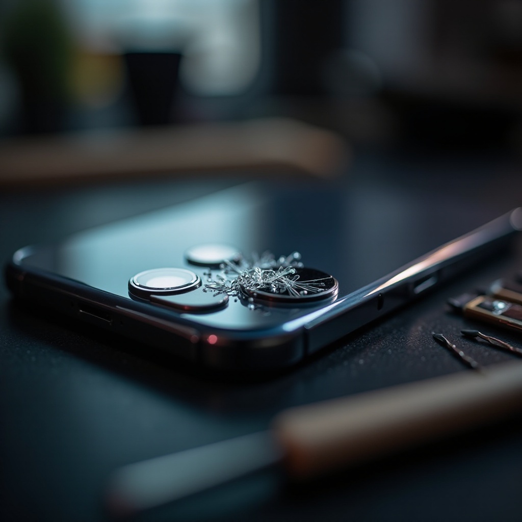 iphone uszkodzona soczewka aparatu