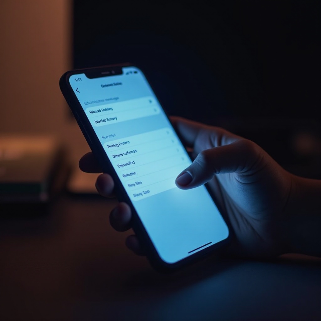ustawienie filtra niebieskiego światła iPhone
